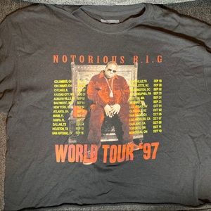 Tops - Biggie Smalls world tour crop top size L Tops - Biggie Smalls world tour crop top size L